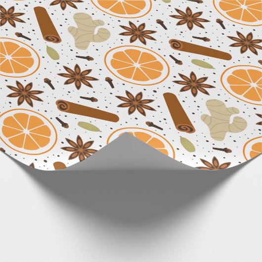 クリスマススパイス ラッピングペーパー (角)