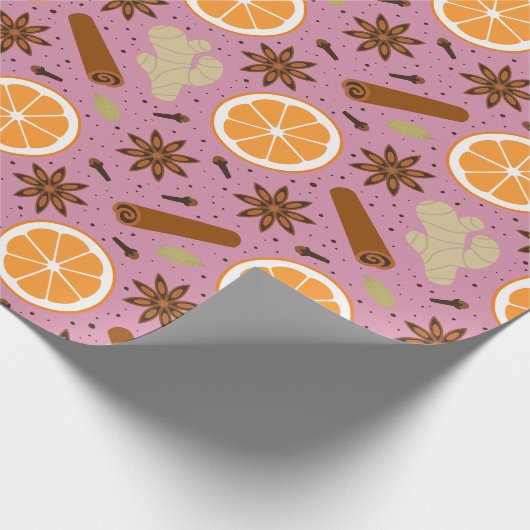 クリスマススパイス ラッピングペーパー (角)