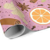 クリスマススパイス ラッピングペーパー (ロールコーナー)