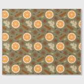 クリスマススパイス ラッピングペーパー (フラット)