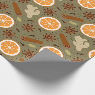 クリスマススパイス ラッピングペーパー