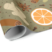 クリスマススパイス ラッピングペーパー (ロールコーナー)