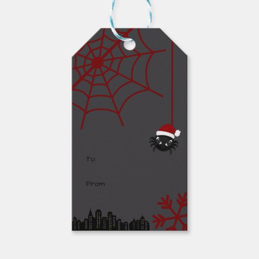 クリスマススパイダーのオリジナルギフトタグ ギフトタグ (正面)