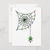 クリスマススパイダーウェブライツゴシックホリデイ シーズンポストカード (正面/裏面)