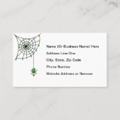 クリスマススパイダーウェブライトゴシックホリデー 名刺 (裏面)