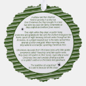 クリスマススパイダーストーリー紙オーナメントカード オーナメントカード (裏面)