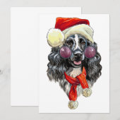 クリスマススパニエル犬犬 セーブザデート (正面/裏面)