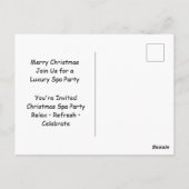 クリスマススパパーティーの招待状はがき ポストカード (裏面)