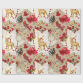 クリスマススパークル包装紙 ラッピングペーパー (フラット)