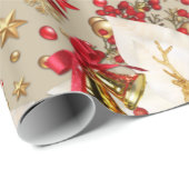 クリスマススパークル包装紙 ラッピングペーパー (ロールコーナー)