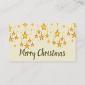 クリスマススパーソナライズされたターズ プレイスカード (裏面)