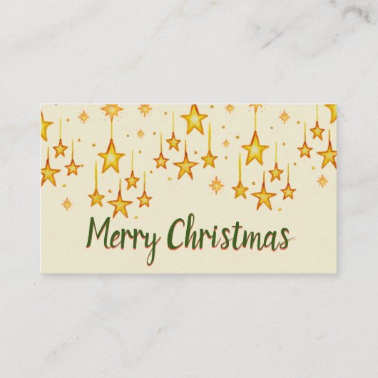 クリスマススパーソナライズされたターズ プレイスカード (裏面)