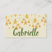 クリスマススパーソナライズされたターズ プレイスカード (正面)