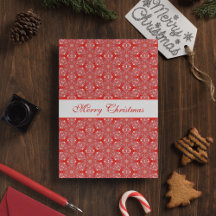 クリスマススパーソナライズされたノーフレーク星模様レッド