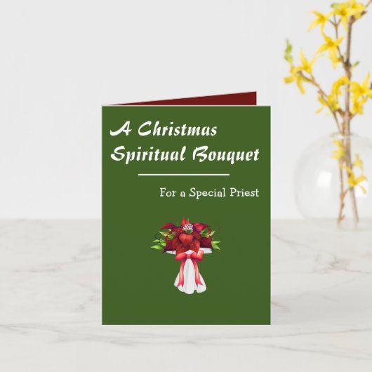 クリスマススピリチュアルの坊主用ブーケ カード (黄色い花)