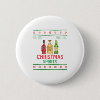 クリスマススピリッツが一杯おもしろいである 缶バッジ