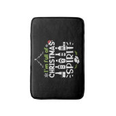 クリスマススピリットに満ちている – クリスマスの飲酒 バスマット (正面縦)