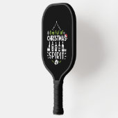 クリスマススピリットに満ちている – クリスマスの飲酒 ピックルボールラケット (左)