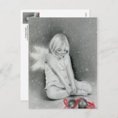 クリスマススピリットエンジェル小妖精や小人 シーズンポストカード (正面/裏面)