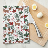 クリスマススピリットデザイン キッチンタオル (四つ折り)