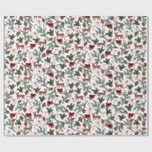 クリスマススピリットデザイン ラッピングペーパー (フラット)