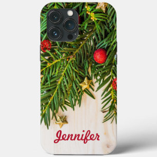 クリスマススピリットパインバウオーナメントモノグラム iPhone 13 PRO MAXケース