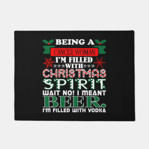 クリスマススピリットビールが詰まった癌女性であること ドアマット