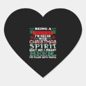 クリスマススピリットビールが詰まった癌女性であること ハートシール (正面)