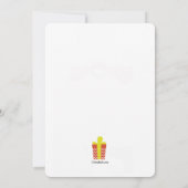 クリスマススピリットフォトフレームホリデーカード 招待状 (裏面)