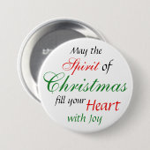 クリスマススピリットホリデーシーズンボタン 缶バッジ (正面&裏面)