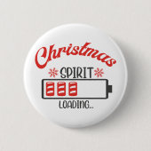 クリスマススピリットロードおもしろいホリデー 缶バッジ (正面)