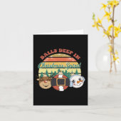 クリスマススピリットヴィンテージクリスマスのボール深い カード (黄色い花)