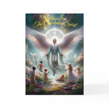 クリスマススピリット折り返しグリーティングカード