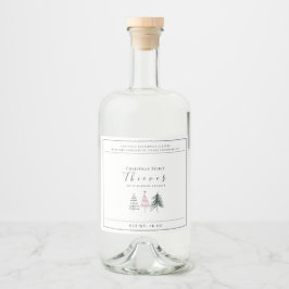 クリスマススピリット泥棒のラベル リキュールボトルラベル