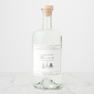 クリスマススピリット泥棒のラベル リキュールボトルラベル