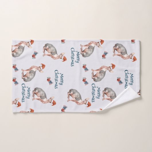 クリスマススフィンクス猫ギフト、クリスマス休日の装飾 ハンドタオル (ハンドタオル)