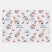 クリスマススフィンクス猫ギフト、クリスマス休日の装飾 ラッピングペーパーシート (正面2)