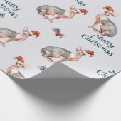 クリスマススフィンクス猫ギフト、クリスマス休日の装飾 ラッピングペーパー (角)