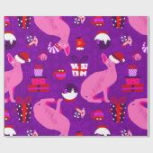 クリスマススフィンクス猫サンタスフィンクス ラッピングペーパー (フラット)