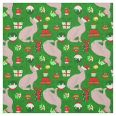 クリスマススフィンクス猫サンタ ファブリック (見本)