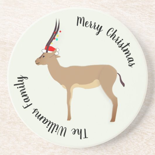 クリスマススプリングボク コースター (正面)