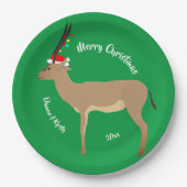 クリスマススプリングボク ペーパープレート (正面)
