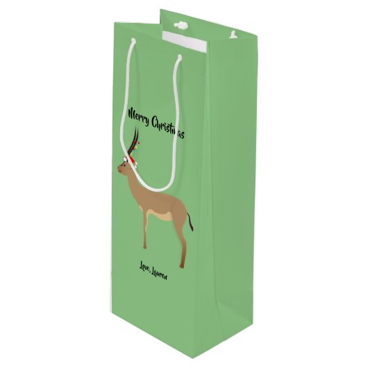 クリスマススプリングボク ワインギフトバッグ (正面アングル)