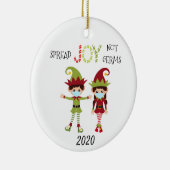 クリスマススプレッドジョイnot Germs小妖精や小人2020 セラミックオーナメント (右)