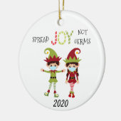 クリスマススプレッドジョイnot Germs小妖精や小人2020 セラミックオーナメント (左)