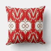 クリスマススペシャルの赤と白の生地パターン クッション (裏面)