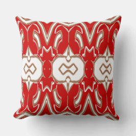 クリスマススペシャルの赤と白の生地パターン クッション