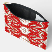 クリスマススペシャル赤&白トレンディーメイクアップ アクセサリーポーチ (見開き)