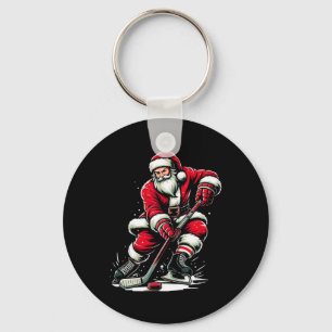 クリスマススポーツサンタ遊アイスホッケー キーホルダー