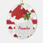 クリスマススポーツバレーボール🏐サンタハット🎅 セラミックオーナメント (左)